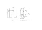 Смеситель скрытого монтажа для ванной и душа Avalon (2 функции) AF-L3B038CP - Изображение №1