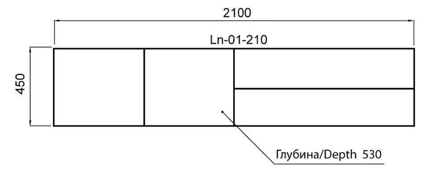 Тумба Лінк 210 см LN-01-210 - Зображення №4