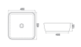 Раковина ONE 46*46 см квадратная 076000 - Изображение №15