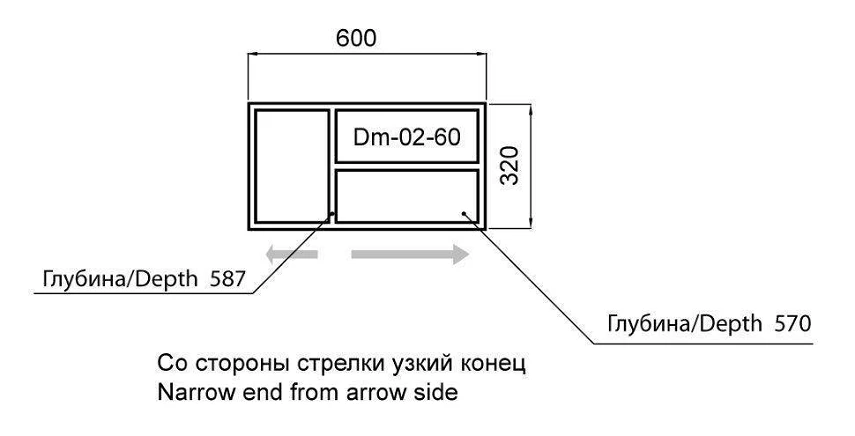 Тумба Даймонд 600 мм DM-02-60 - Зображення №5