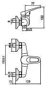 Смеситель для душа Decor 90017-7А - Изображение №1