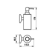 Дозатор для жидкого мыла Милано бронза 9632 - Изображение №1