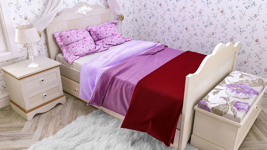 Ліжко Міс Флавер 90 см (без ніші) - Зображення №3
