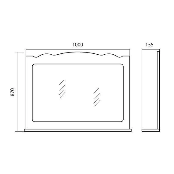 Зеркало Классик 100 см - Изображение №8