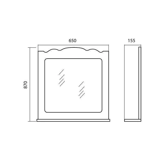 Зеркало Классик 65 см - Изображение №6