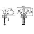 Смеситель для биде Ideal 91704 - Изображение №5