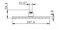 Верхній душ Rodos 011CP 250x250mm, квадратний - Зображення №13