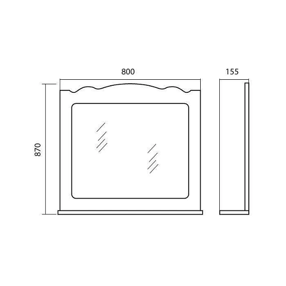 Зеркало Классик 80 см - Изображение №7
