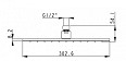 Верхній душ Rodos 014CP 300x300mm, квадратний - Зображення №13