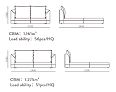 Кровать B-0055A King 240х240х104 Серый Stella - Изображение №15