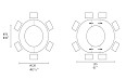 B54033-1 Стол обеденный 120(155)*75*75 Глянцевое покрытие CN002 Яркое золото + черный песок - Изображение №21